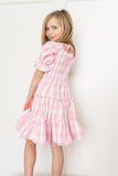 Family Matching Parent-child Sweet Leisure Loose Cake Bubble Sleeve Dresses