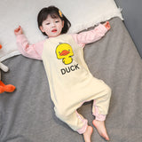 Baby Girl One-piece Autumn Winter Frothed Cartoon Pajamas