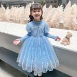Kid Baby Girls Princess Elsa Long Sleeve Dress