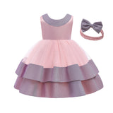 Baby Girl Pompous Princess Piano Host Evening Performance Dresses