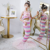 Kid Girl Mermaid Tail Beach Fishtail Ariel Swimsuits