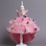 3-12T Kid Girl Princess Piano Runway Performance Dress