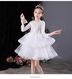 Kid Girl Princess Show  Autumn Winter Long Sleeve Dress