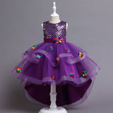 3-12T Kid Girl Princess Piano Runway Performance Dress