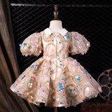 Kid Baby Girl Wedding Little Sequins Evening Dress