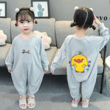 Kid Baby Boy Girl Long Sleeve Anti Kick Belly Pajamas