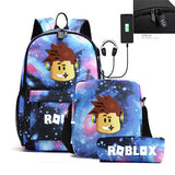 Roblox Game Peripheral Student Bags Three Piece Set