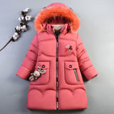 Kid Boy Cartoon Long Thickened Down Cotton Winter Coats