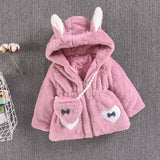 Kid Baby Girl Winter Woolen Imitation Fur Padded Coats