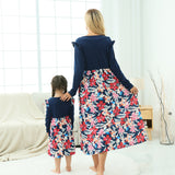 Family Matching Parent-child Long-sleeved Flower Dress