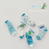 Kids Baby Girl Lattice Cartoon Mesh Socks Cotton Thin Socks