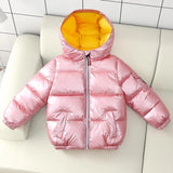 Kid Baby Boy Girl Down Jacket Silver Walk-in Space Extra Thick Coat