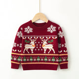 Kid Baby Boy Girl Christmas Moose Bottoming Sweater