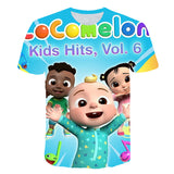 Kid Boys Girls Short Sleeve Summer Cartoon Print T-shirts