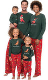 Family Parent-child Autumn Dinosaur Print Christmas Pajamas