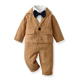 Kid Baby Boys Solid Color Suit Gentleman 2 Pcs Sets