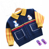 Kid Baby Boys Zipper Cardigan Lapel Knitted Sweaters