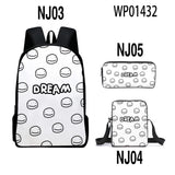 School Students Backpack Cartoon Dream Smp Dreamwastaken Schoolbag 3 Packs