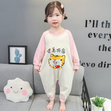 Kid Baby Boy Girl Long Sleeve Anti Kick Belly Pajamas