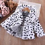 Kid Baby Girl Leopard-print Hooded Warm Autumn Coat