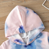Kid Baby Girls Long-sleeved Hooded Fashion Set 2 Pcs