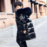 Kid Boy Girl Jacket Warm Long Cotton Down Cotton-padded Jacket