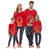 Family Christmas Deer Parent-child Print Pajamas Loungewear