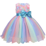 Kid Baby Girl Pompous Bow Gauze Evening Dresses