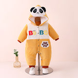 Baby Boy Girl Autumn Winter Extra Thick Plush Romper