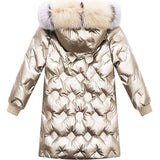 Kid Girl Down Cotton Thickened Winter Warm Coats