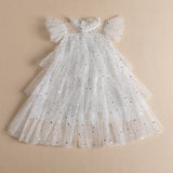 Kid Baby Girl Fairy Sequin Gauze Pompous Summer Casual Dresses