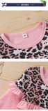 Kid Baby Girl Round Neck Long Sleeve Leopard Spring Autumn 2 Pcs Sets