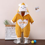 Baby Boy Girl Autumn Winter Extra Thick Plush Romper