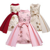 Kid Girl Fashion Lapel Stars Sequin Princess Dresses