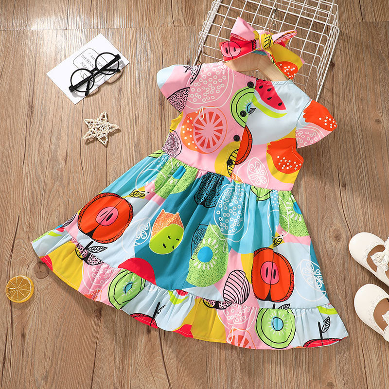 Kid Baby Girl Short Sleeve Summer Beach Dress – toddlerme