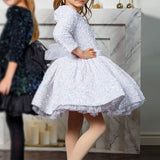 Kid Baby Girl Princess Flower Puffy Piano Performance Dress