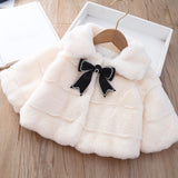 Kid Baby Girl Fur Imitation Wrasses Hair Short Fleece Coats