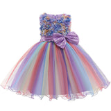 Kid Baby Girl Pompous Bow Gauze Evening Dresses