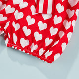 Infants Baby Valentine's Day Lip-printed Harpy Love 3 Pcs Sets