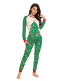 Family Christmas Parent-child Round Neck Long Sleeves Pajamas