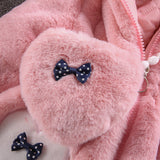 Kid Baby Girl Winter Woolen Imitation Fur Padded Coats