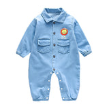 Baby Boy One-piece Cartoon Cowboy Long Sleeve Climbing Rompers