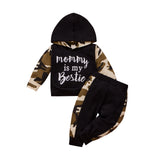 Baby Boys Camouflage Letter Suit 2 Pcs Sets