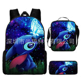 Kid Primary Secondary School Students Backpack Anime Cartoon Bag 3 Pcs Sets