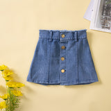 Kids Baby Girls Summer Denim Outfits Off Shoulder 2 Pcs Sets