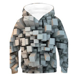 Kids 3D Visual Deception Digital Print Hoodie