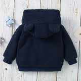 Baby Boys Zipper Cardigan Winter Cute Bear Furry Coat