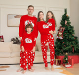 Family Matching Snowflake Bear Christmas Parent-child Printed Housewear Pajamas