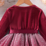 Kids Baby Girl Flannel Long Sleeve Cute Ptincess Dresses