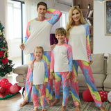 Family Matching Parent-child Christmas Tie-dye Suit Pajamas
